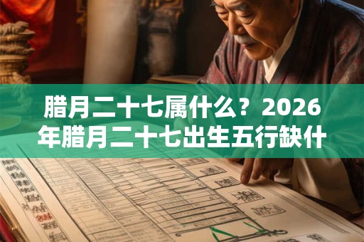 腊月二十七属什么?2026年腊月二十七出生五行缺什么? 腊月二十七属什么?2026年腊月二十七出生五行缺什么?