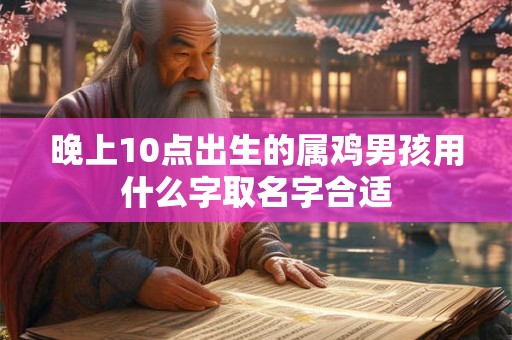 晚上10点出生的属鸡男孩用什么字取名字合适