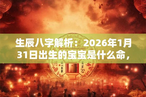 生辰八字解析：2026年1月31日出生的宝宝是什么命，五行缺什么