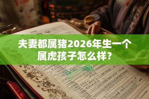 夫妻都属猪2026年生一个属虎孩子怎么样？