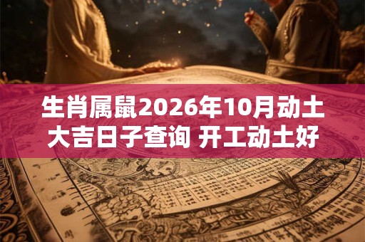 生肖属鼠2026年10月动土大吉日子查询 开工动土好日子