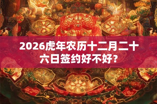 2026虎年农历十二月二十六日签约好不好？