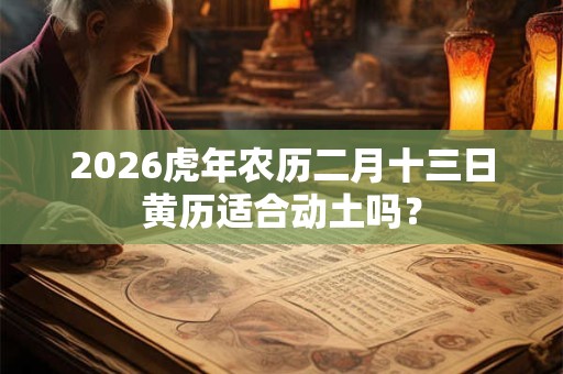 2026虎年农历二月十三日黄历适合动土吗？