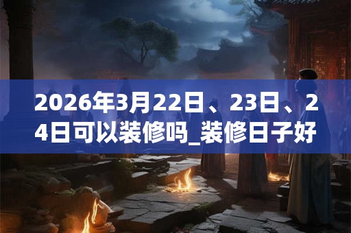 2026年3月22日、23日、24日可以装修吗_装修日子好吗