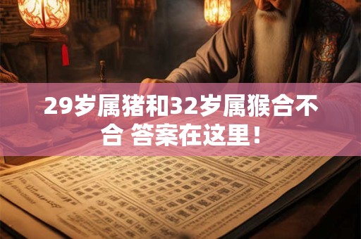 29岁属猪和32岁属猴合不合 答案在这里！