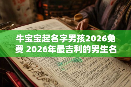 牛宝宝起名字男孩2026免费 2026年最吉利的男生名字分享
