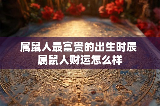 属鼠人最富贵的出生时辰 属鼠人财运怎么样