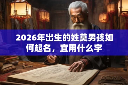 2026年出生的姓莫男孩如何起名,宜用什么字 2026年出生的姓莫男孩如何起名,宜用什么字
