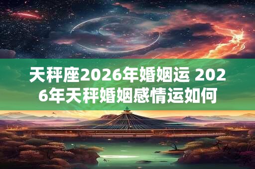 天秤座2026年婚姻运 2026年天秤婚姻感情运如何