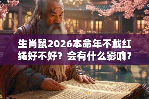 生肖鼠2026本命年不戴红绳好不好？会有什么影响？