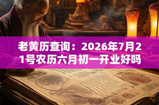老黄历查询:2026年7月21号农历六月初一开业好吗 老黄历查询:2026年7月21号农历六月初一开业好吗
