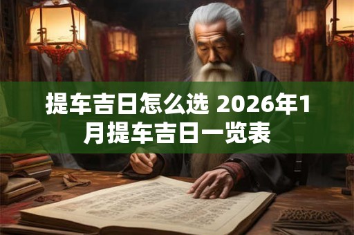 提车吉日怎么选 2026年1月提车吉日一览表