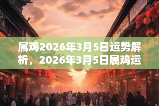 属鸡2026年3月5日运势解析，2026年3月5日属鸡运势分析