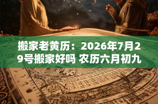 搬家老黄历：2026年7月29号搬家好吗 农历六月初九日子好吗