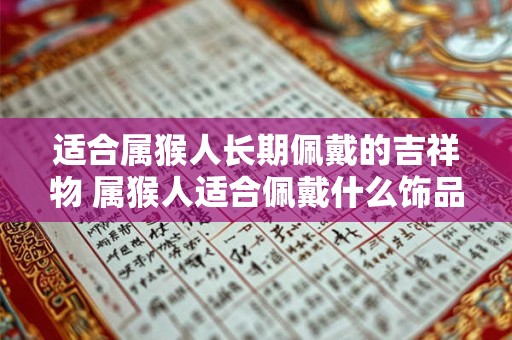 适合属猴人长期佩戴的吉祥物 属猴人适合佩戴什么饰品