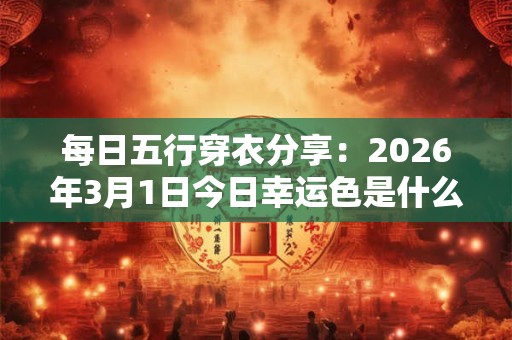 每日五行穿衣分享：2026年3月1日今日幸运色是什么