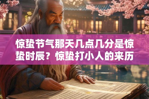 惊蛰节气那天几点几分是惊蛰时辰？惊蛰打小人的来历是什么？