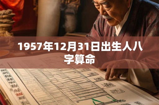 1957年12月31日出生人八字算命