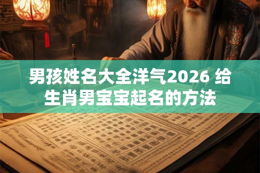 男孩姓名大全洋气2026 给生肖男宝宝起名的方法