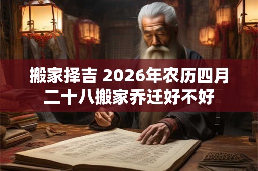 搬家择吉 2026年农历四月二十八搬家乔迁好不好