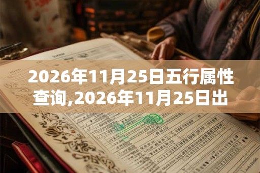 2026年11月25日五行属性查询,2026年11月25日出生五行属什么