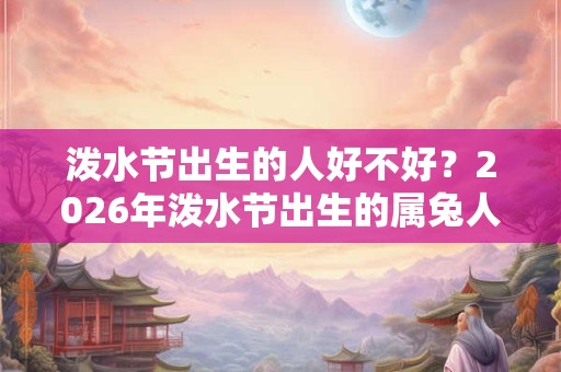 泼水节出生的人好不好？2026年泼水节出生的属兔人命运