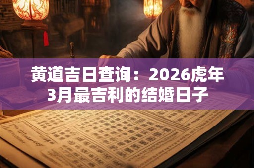 黄道吉日查询：2026虎年3月最吉利的结婚日子