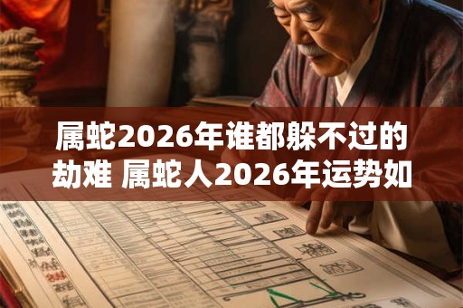 属蛇2026年谁都躲不过的劫难 属蛇人2026年运势如何