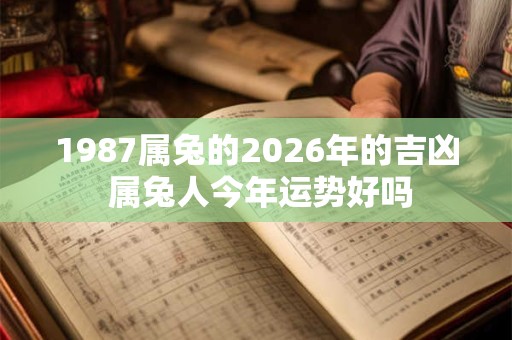 1987属兔的2026年的吉凶 属兔人今年运势好吗