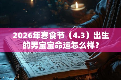 2026年寒食节（4.3）出生的男宝宝命运怎么样？