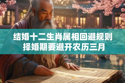 结婚十二生肖属相回避规则 择婚期要避开农历三月