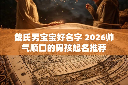 戴氏男宝宝好名字 2026帅气顺口的男孩起名推荐