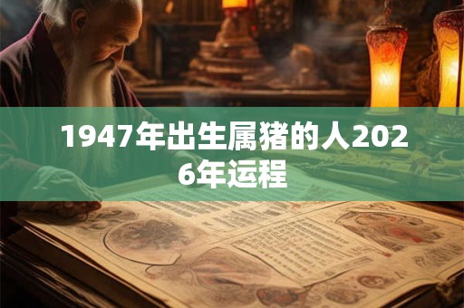 1947年出生属猪的人2026年运程