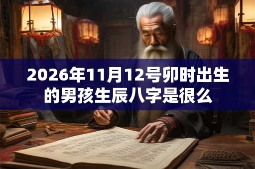 2026年11月12号卯时出生的男孩生辰八字是很么