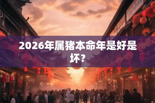 2026年属猪本命年是好是坏？