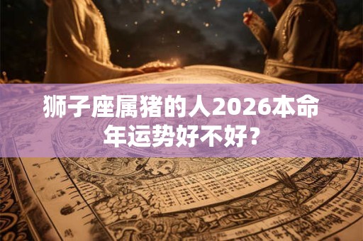 狮子座属猪的人2026本命年运势好不好？