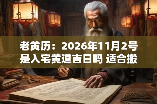 老黄历：2026年11月2号是入宅黄道吉日吗 适合搬家吗