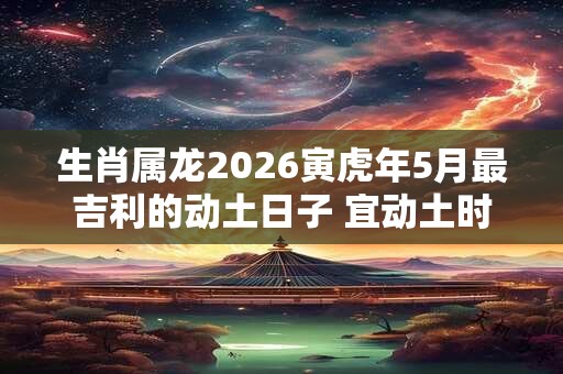 生肖属龙2026寅虎年5月最吉利的动土日子 宜动土时机 生肖属龙2026寅虎年5月最吉利的动土日子 宜动土时机