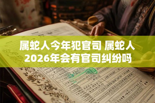 属蛇人今年犯官司 属蛇人2026年会有官司纠纷吗