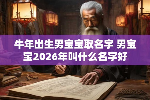 牛年出生男宝宝取名字 男宝宝2026年叫什么名字好
