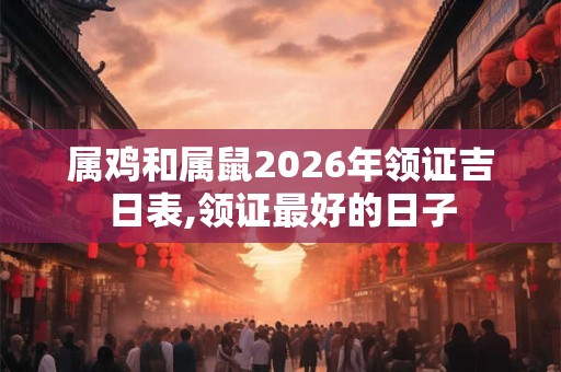 属鸡和属鼠2026年领证吉日表,领证最好的日子