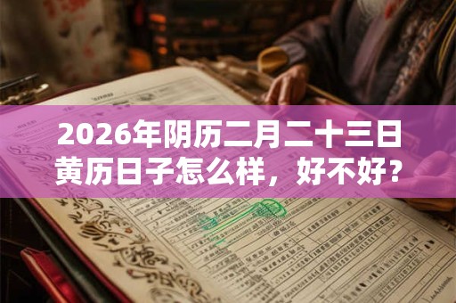 2026年阴历二月二十三日黄历日子怎么样，好不好？