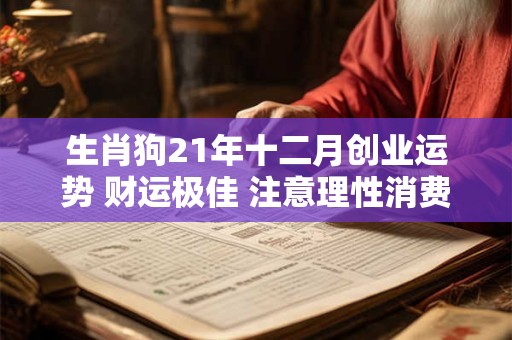 生肖狗21年十二月创业运势 财运极佳 注意理性消费