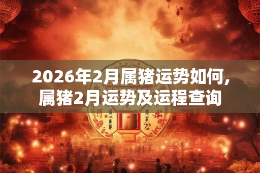 2026年2月属猪运势如何,属猪2月运势及运程查询