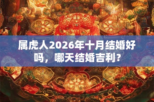 属虎人2026年十月结婚好吗，哪天结婚吉利？