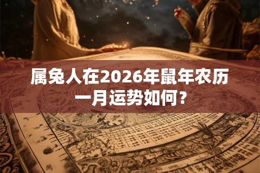 属兔人在2026年鼠年农历一月运势如何？