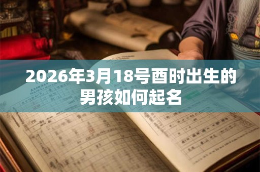 2026年3月18号酉时出生的男孩如何起名