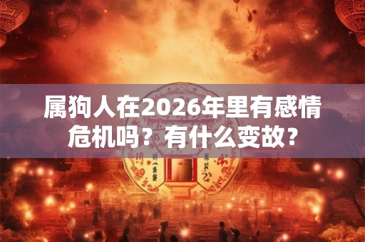 属狗人在2026年里有感情危机吗？有什么变故？