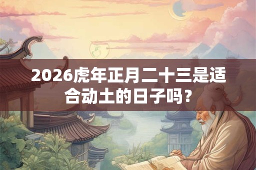 2026虎年正月二十三是适合动土的日子吗？