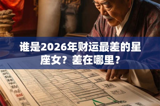 谁是2026年财运最差的星座女？差在哪里？